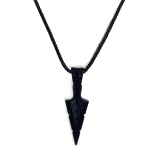 Long Black Arrow Pendant Chain